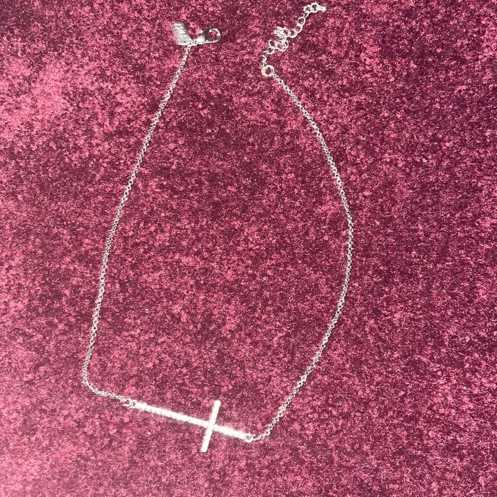 Silver cross necklace